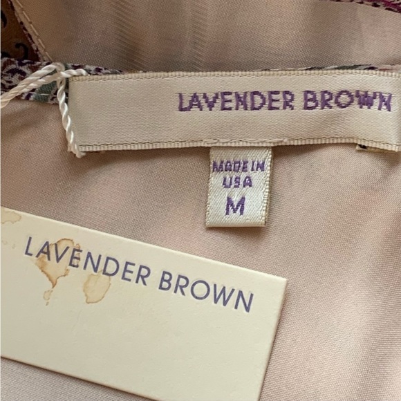 Lavender Brown Silk Blend Romper - Picture 6 of 11